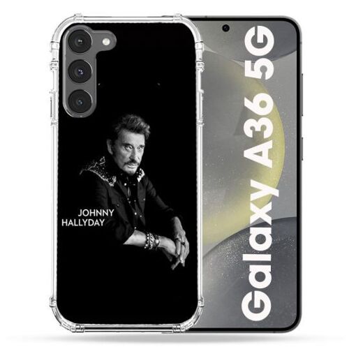 Coque Renforcée Pour Samsung Galaxy A36 5g Musique Johnny Hallyday Noir