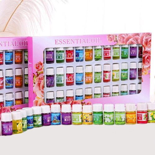MINI huiles essentielles florales pour aromathérapie, 36x3ml/ 1x10ml, humidificateur et diffuseur d'arôme, avec 12 sortes de bouteilles florales