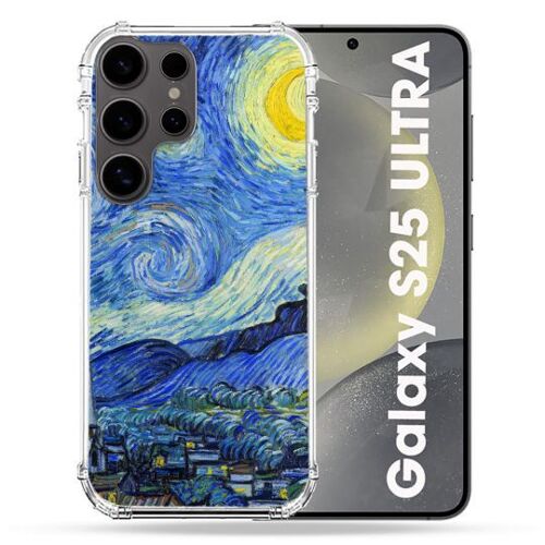 Coque Renforcée Pour Samsung Galaxy S25 Ultra Peinture La Nuit Étoilée