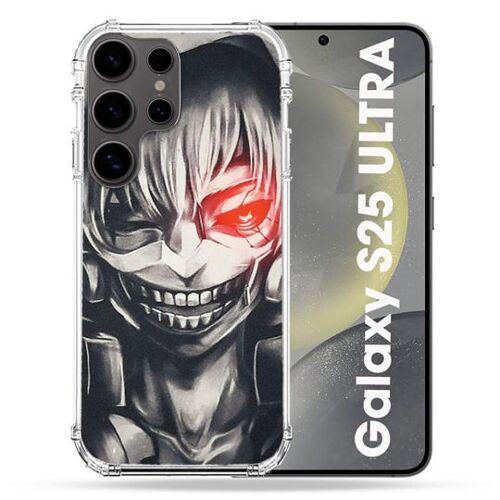 Coque Renforcée Pour Samsung Galaxy S25 Ultra Manga Tokyo Ghoul Kaneki Noir
