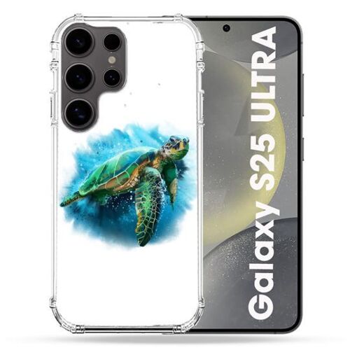 Coque Renforcée Pour Samsung Galaxy S25 Ultra Animal Tortue Blanche Multicolore