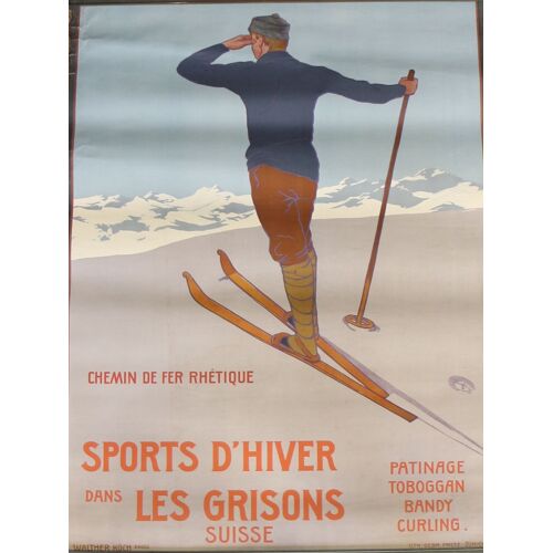 Affiche Sports D'hiver Les Grisons