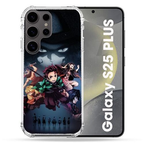 Coque Renforcée Pour Samsung Galaxy S25 Plus Manga Demon Slayer Noir