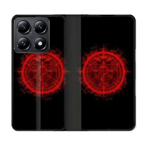 Housse Cuir Portefeuille Pour Xiaomi 14t Manga Fullmetal Alchemist Logo