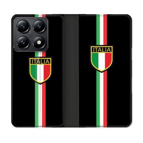 Housse Cuir Portefeuille Pour Xiaomi 14t Voyage Italie 3 Noir