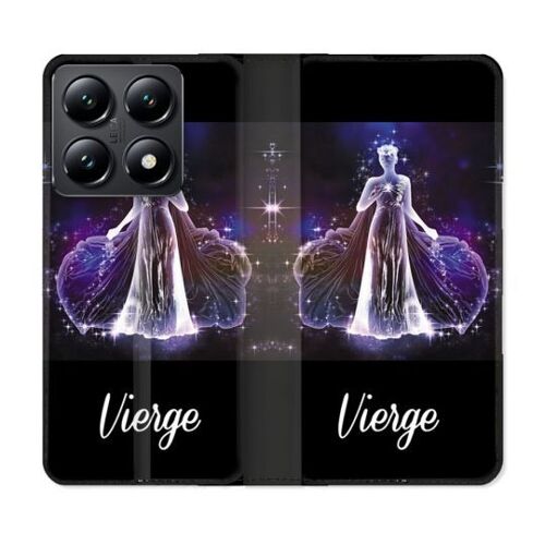 Housse Cuir Portefeuille Pour Xiaomi 14t Signe Zodiaque 2 Vierge