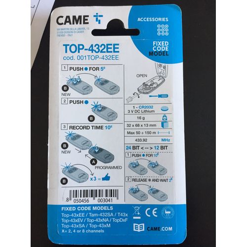 télécommande Came 432EE