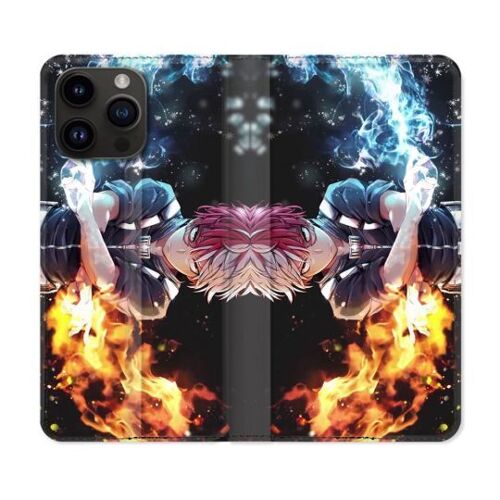 Housse Cuir Portefeuille Pour Iphone 16 Pro Plus Manga My Hero Academia Shoto