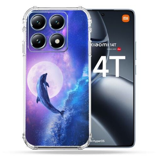 Coque Renforcée Pour Xiaomi 14t Pro Animal Dauphin Vague