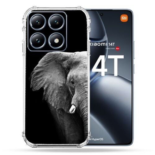 Coque Renforcée Pour Xiaomi 14t Pro Animal Elephant Noir