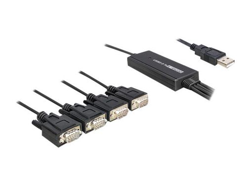 Delock USB 2.0 > 4 x Serial Adapter - Adaptateur série - USB - RS-232 x 4