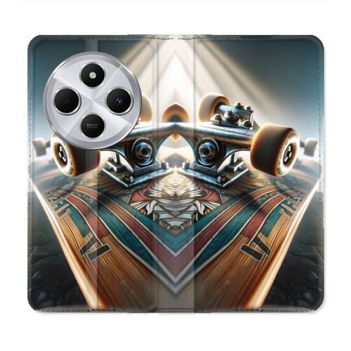 Housse Cuir Portefeuille Pour Xiaomi Redmi 14c 4g Planche Skate