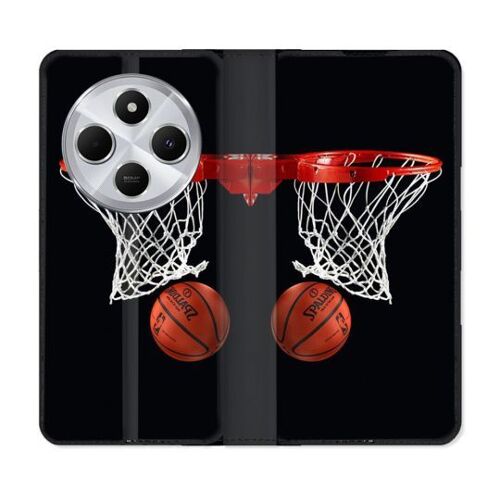 Housse Cuir Portefeuille Pour Xiaomi Redmi 14c 4g Sport Basket Panier