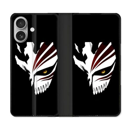 Housse Cuir Portefeuille Pour Iphone 16 Manga Bleach Masque