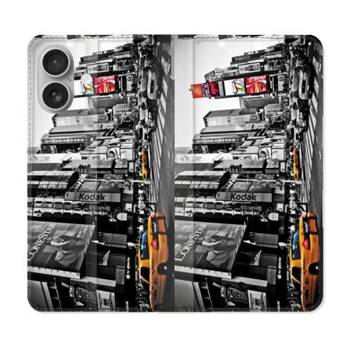 Housse Cuir Portefeuille Pour Samsung Galaxy A06 Voyage Amerique Usa New York Taxi