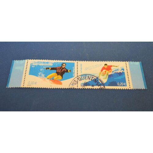 Lot 2 Timbres Obliteres "Jeunesse" Sports De Glisse