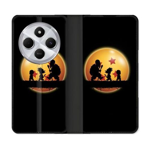 Housse Cuir Portefeuille Pour Xiaomi Redmi 14c 4g Manga Dragon Ball Vintage