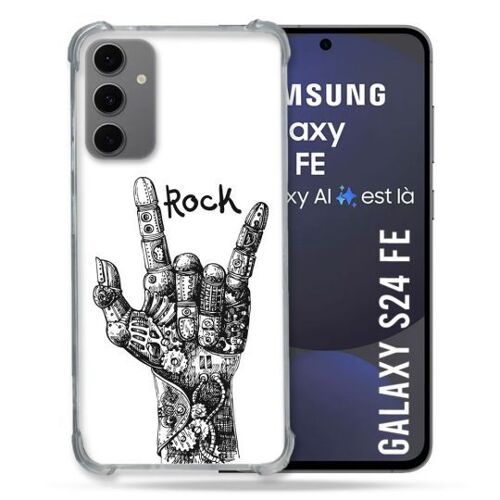 Coque Renforcée Pour Samsung Galaxy S24 Fe Musique Rock Main