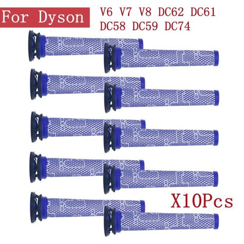 Pièces de filtre HEPA pour aspirateur Dyson V6 V7 V8 DC62 DC61 DC58 DC59 DC74 #965661 ? 01, 6/10 pièces