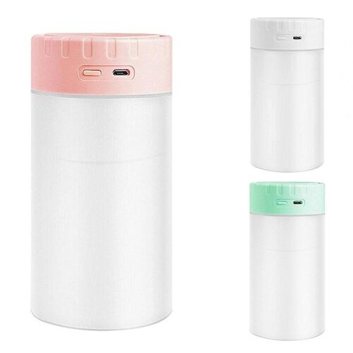 Humidificateur d'air, Mini humidificateur ultrasonique USB avec réservoir d'eau de 400Ml, trois Modes d'éclairage Super silencieux, lumière fraîche colorée