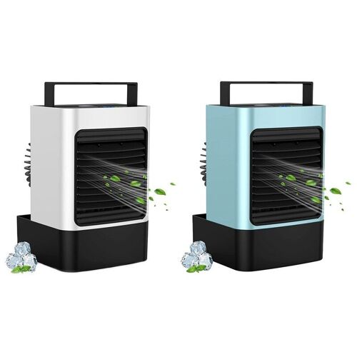 Ventilateur de climatiseur Portable, Mini ventilateur de climatisation par évaporation personnel avec poignée pour chambre à l'extérieur