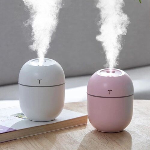 Mini humidificateur d'air ultrasonique LED, 220ML, lampe USB, diffuseur d'huile essentielle, purificateur de voiture, machine de brume d'anion aromatique avec lumière romantique