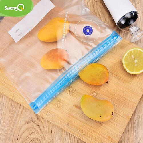 sacs à fermeture éclair sous vide réutilisables, sacs de conservation des aliments, sac sous vide pour scelleuse sous vide portable sans BPA, 5 ou 10 pièces/lot