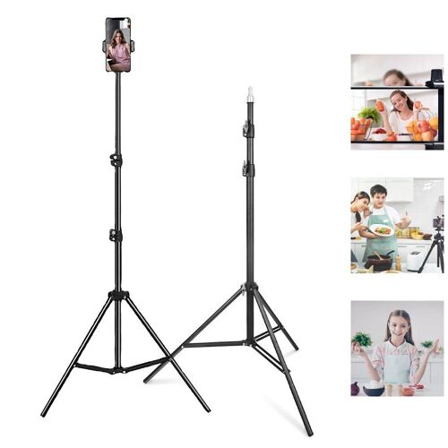 trépied de caméra Portable et pliable, avec vis 1/4, éclairage annulaire, pour photographie et Selfie