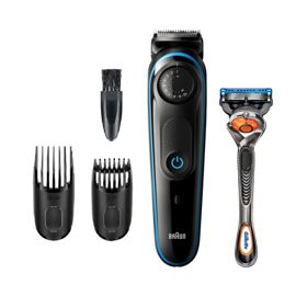 Braun Bt3240 Tondeuse À Barbe Batterie 39 2 Cm Mouillé & Sec Noir, Bleu