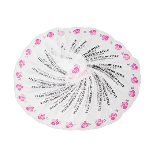 Doauhao®24 Styles Toilettage Pochoirs Kit Épilation Des Sourcils De Maquillage Shaper Tool Set Modèle 