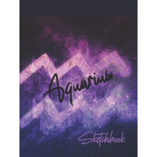 Aquarius Sketchbook: Blank Drawing Book: 200 Pages, 8.5" X 11" Large Sketchbook Journal White Paper