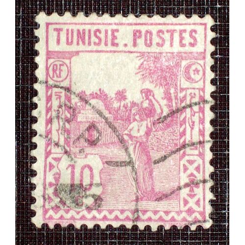 Anciennes Colonies Françaises - Tunisie N° 124 Oblitéré De 1926-28 - 10c Rose-Lilas « Porteuse DEau »