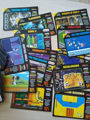 Lot Collector De Dix Cartes Jeux Vidéo S 1993, Sonic2, Mickey, Street If Rage...
