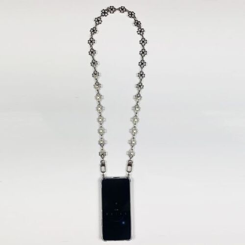 Coque Transparente Pour Xiaomi 14t Pro Lanière / Cordon Bijou Trèfle Argent