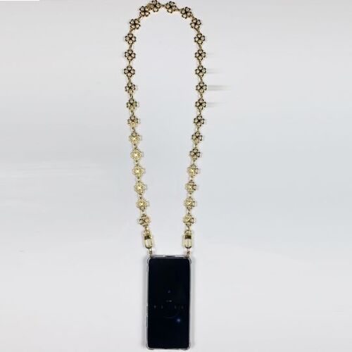 Coque Transparente Pour Xiaomi 14t Pro Lanière / Cordon Bijou Trèfle Or