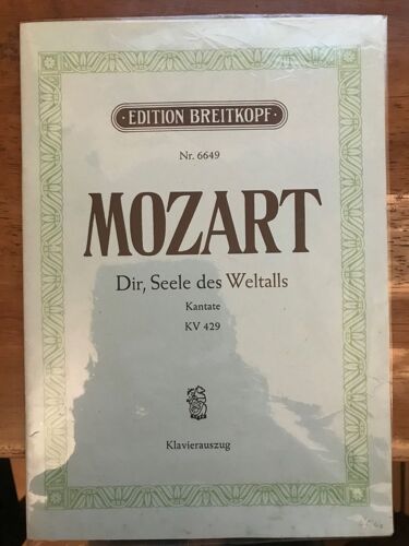 Mozart Dir, Seele Des Weltalls, Kantatekv.429 (Ed. Breitkopf)