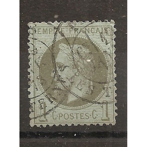 25 (1863) Napoléon I I I Lauré 1c Bronze Oblitéré (Cote 20e) (0920)
