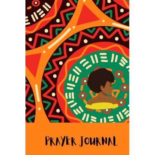 Prayer Journal: Blank Lined 120-Page African-American Theme Notebook Devotional Diary With Bible Quotes For Christian Women Young Adult Teen Girls