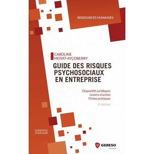 Guide Des Risques Psychosociaux En Entreprise - Dispositifs Juridiques, Leviers D'action, Fiches Pratiques
