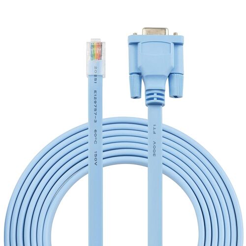 DB9/RJ45 Cable, 9 Pin DB9 Serial RS232 Port to RJ45, Console Cable