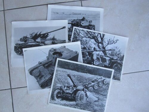 Lot De 6 Photographies De Chars Amx.