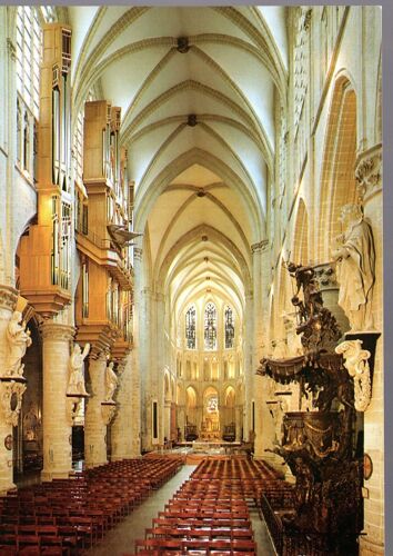 Carte Postale De Bruxelles (Belgique) Cathédrale Saints Michel Et Gudule, Nef Centrale Et Ch¿Ur