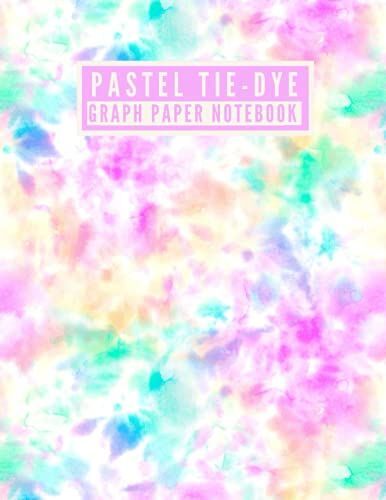 Pastel Tie Dye - Graph Paper Notebook Large: Trendy Pink & Blue Pastel Tie Dye Abstract Design Large Graph Paper Journal Notebook 8.5 X 11 Inches - Quad Ruled 4x4 - [100 Pages, Matte Finish]