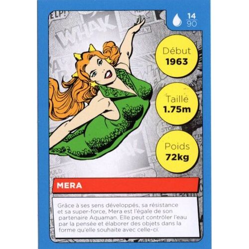 Carte À Collectionner Collector - 14 (Mera) / Dc Comics - Auchan 2022