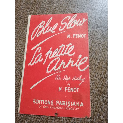 Partition Fenot Accordéon Et Violon La Petite Annie Et Blue Slow