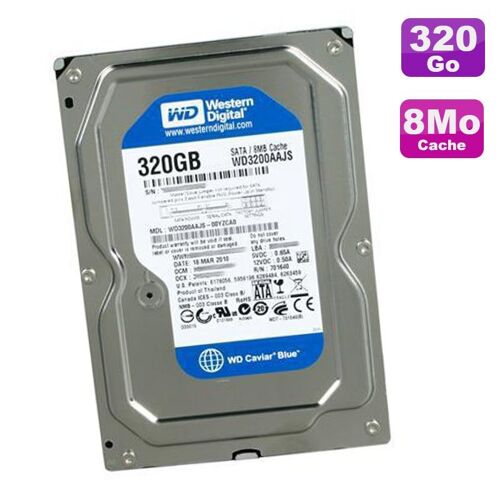 Disque Dur 320Go SATA 3.5" Western Digital Caviar Blue WD3200AAJS-22L7A07200 8Mo