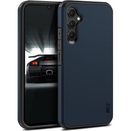 TRAHOO-Coque pour Samsung A34 5G, Housse Etui pour Samsung Galaxy A34 5G Antichoc Survivor Double Protection Resistante, Bleu foncé