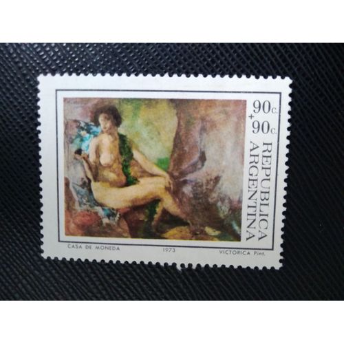 Timbre Argentine Yt 952 "Desnudo" De Miguel Carlos Victorica (1884-1955) 1973 ( 131207 )