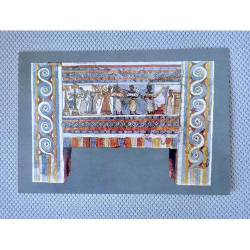 Carte Postale Ile Crete. Musée D'Heraklion . Musée Knossos . Sarcophage D'Hagia Triadha. Le Sacrifice Non Sanglant (Vers 1400 Avant Jésus-Christ). Cp Musée . Cp Crète 1970.