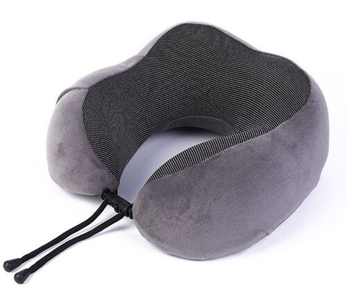 Coussin Cou Voiture, Oreiller Cervical De Voyage, De Soutien Du Cou Portable Voyageant Confortable De Tête Oreiller(Gris) 